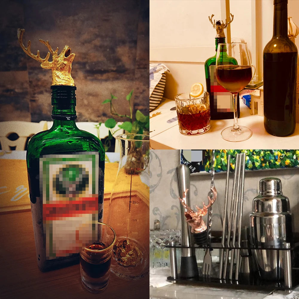 Deer Head Wine/Alcohol Pourer