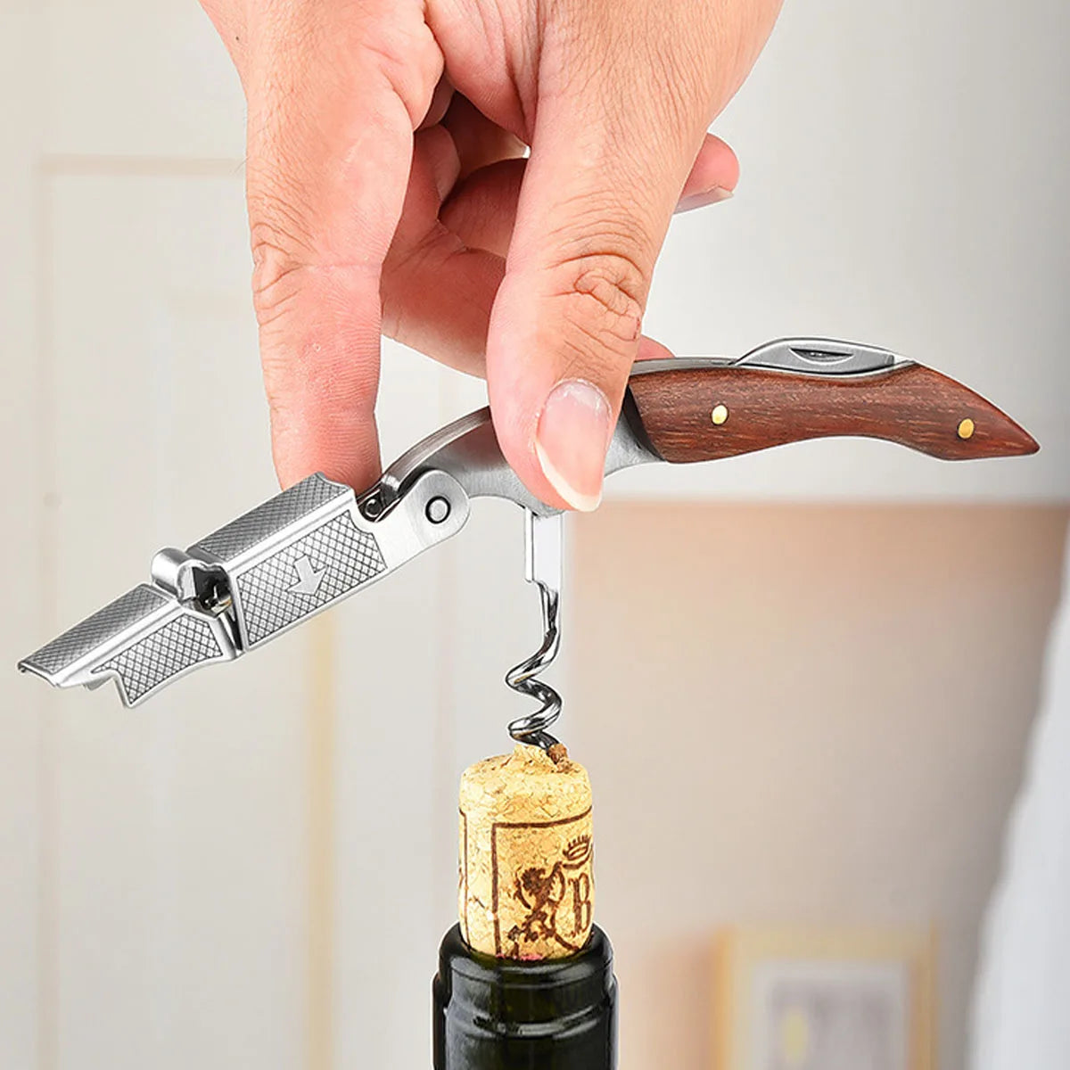 Double Hinged Manual Wine Key for Bartender