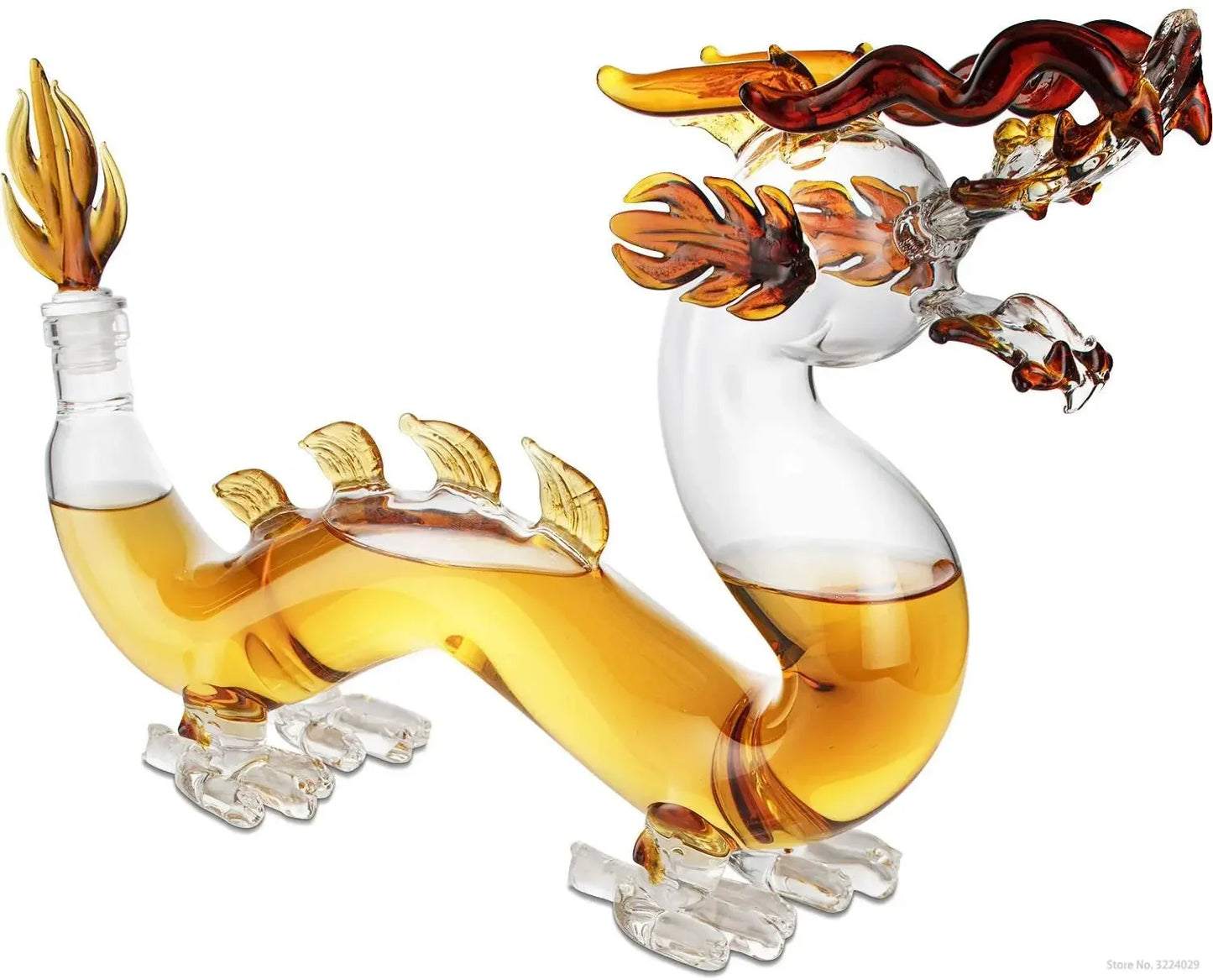 Dragon Decanter Whiskey and Wine Decanter 100% Hand Blown