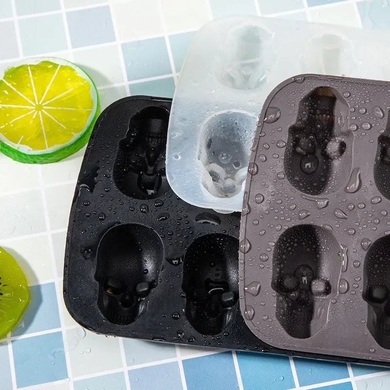 10 Cells 3D Skull Ice Cube DIY Whiskey Cocktail Ball