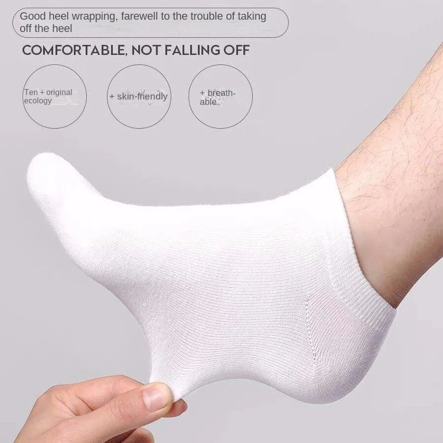 10 Pairs Women/Men Boat Socks Invisible Low Cut Silicone Non-slip