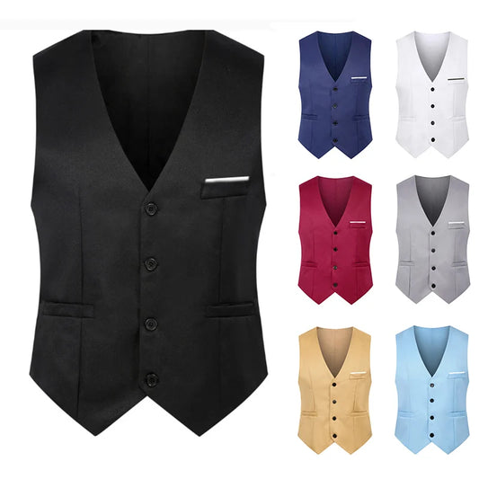 Men's Suit Vest Summer Slim Fit for  Bar Banquet