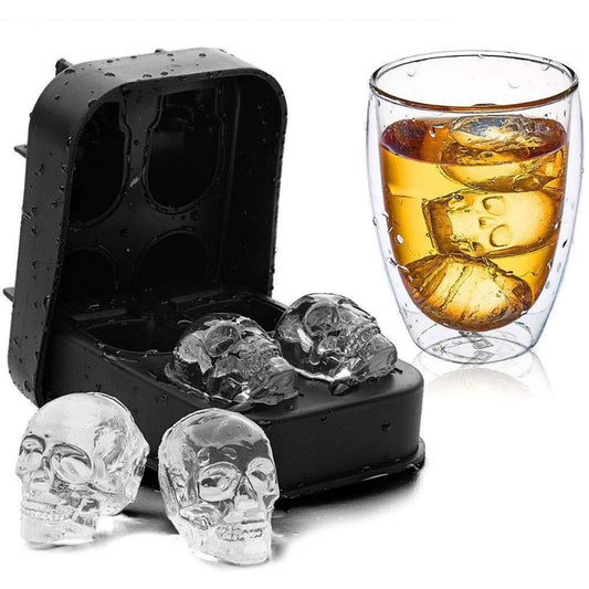 3D Skull Mold Whiskey Ice Cube Tray